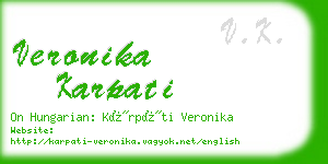 veronika karpati business card